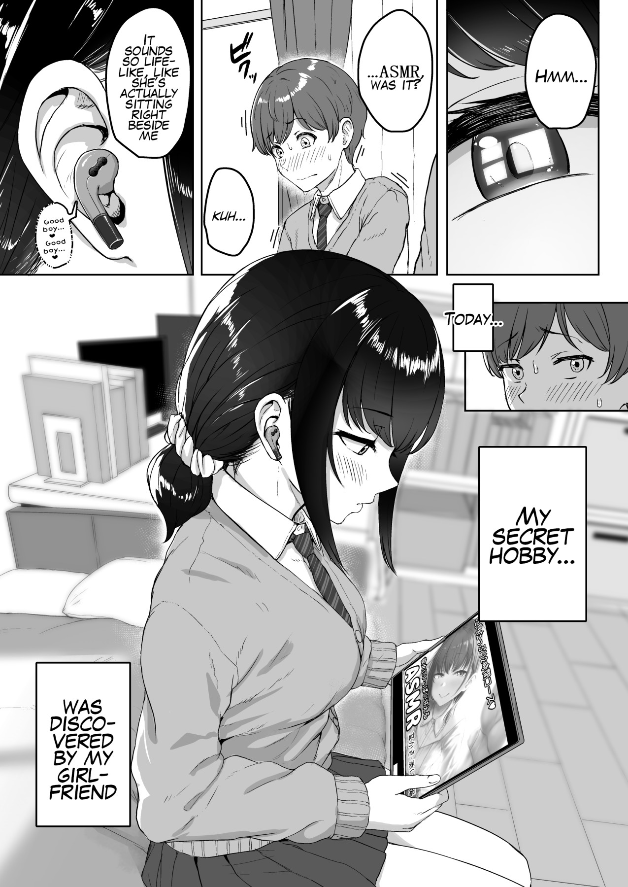 Hentai Manga Comic-My Younger Girlfriend Caught Me Listening To ASMR-Read-2